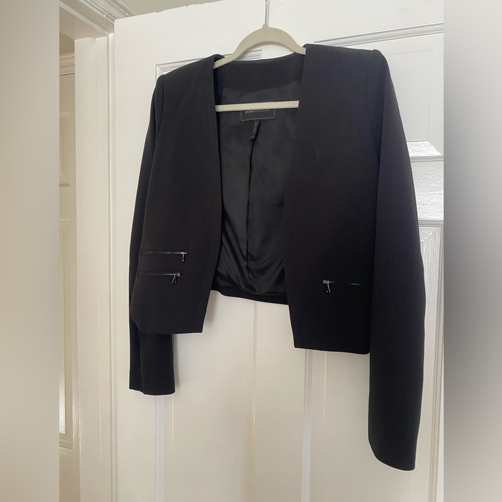 BCBG Clean Edge Zip Blazer